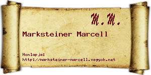 Marksteiner Marcell névjegykártya